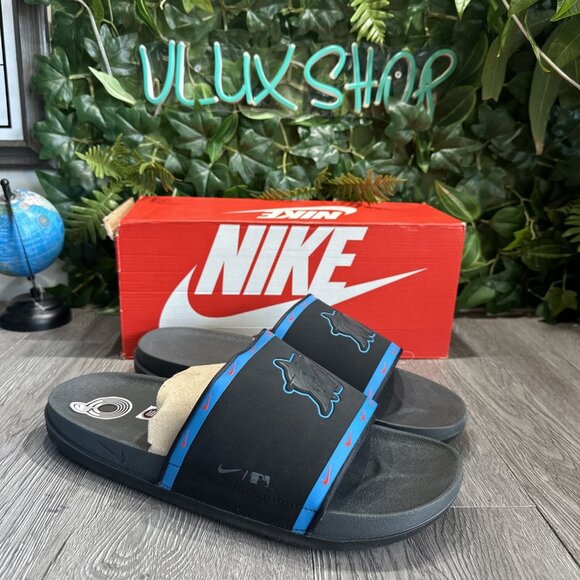 Nike Offcourt Miami Marlins Black Slides - NEW - Mens Size 13 main image 4